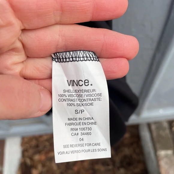 Vince Silk & Viscose Black Shift Dress, size  Small - Picture 9 of 10